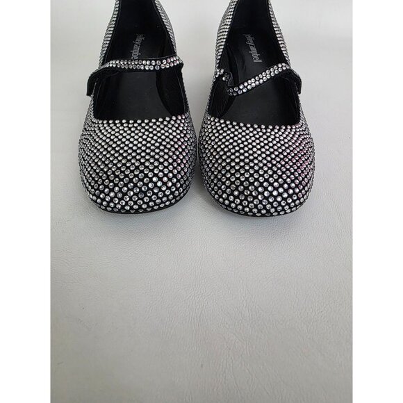New Jeffrey Campbell Regal Embellished Crystal Block Heel Mary Janes Size 6 - Picture 7 of 14